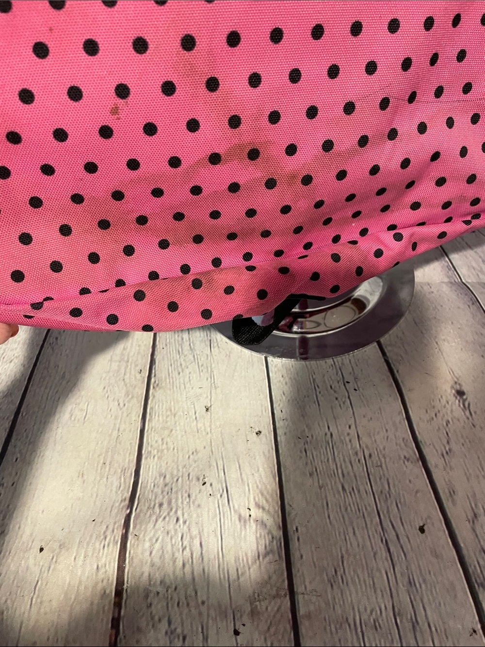 Dickies Pink Black Polka Dot Crossbody Messenger Bag - Picture 6 of 10